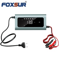 Chargeur de batterie intelligent FOXSUR FBC1206L 12V6A à impulsions 12V pour voiture et moto, coque en alliage d'aluminium