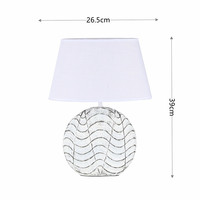 Lampe de bureau rétro de style européen, design sculpté à la main, lampe de table en céramique blanche pour hôtel, chambre à coucher