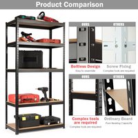 Promotion Exceptionnelle Nouveau Design Étagère de Rangement à 5 Niveaux Meuble pour Fournitures de Cuisine