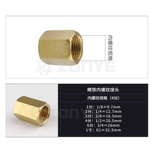 Raccord à filetage interne tout en laiton 1/2 po DN8 DN50 pour chauffe-eau et matériel pneumatique - Product Image 4