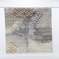 Tapis Wosent en laine Wilton, fabriqué à la machine, à poils coupés abstraits, écologique, résistant aux taches, pour salon, en polyester et polypropylène