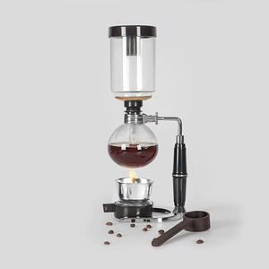 2024 nouvelles idées de produits Siphon Pot ménage verre cafetière Siphon manuel cafetière ensemble de café - Product Image 2