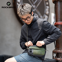 ROCKBROS Sac de vélo en tissu réutilisable respectueux de l'environnement Sac de guidon de vélo pliable étanche pour vélo de route VTT pour le cyclisme