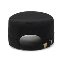 Gorras deportivas negras con ala curva y parte superior plana con logotipo personalizado de algodón 100% de Color sólido de alta calidad para hombres y mujeres