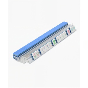Tuiles en acrylique bleues de luxe personnalisées, jeu de <span class=keywords><strong>mahjong</strong></span> américain à 4 couches de 160 cartes pour adultes, cadeau - Product Image 3