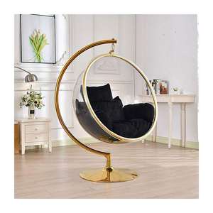 Columpio <span class=keywords><strong>de</strong></span> alta calidad para patio, silla <span class=keywords><strong>de</strong></span> burbujas dorada y transparente, para dormitorio y sala <span class=keywords><strong>de</strong></span> estar - Product Image 1