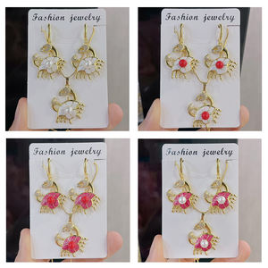 Ht0001 Oceanic Creature 18K Gold <span class=keywords><strong>Crab</strong></span> Set Sieraden, Oorbellen, Hanger, Ketting Charme Sieraden Voor Dames Om Te Dragen. - Product Image 1