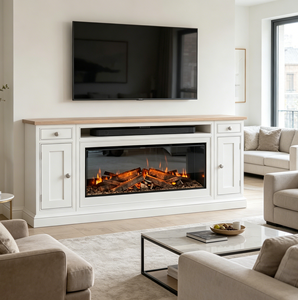 <span class=keywords><strong>Cheminée</strong></span> électrique haut de gamme avec meuble TV, design élégant, scène de combustion réaliste, chauffage pratique pour les espaces domestiques - Product Image 1