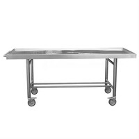 Produits mortuaires Amain Chariot mortuaire de morgue en acier inoxydable 304 Chariot mortuaire avec roues