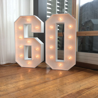 Lettres lumineuses LED personnalisées, lettres géantes de 4 pieds, grands chiffres, lettres lumineuses LED pour mariage, anniversaire, entreprise