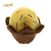 Jouet en peluche pour animal de compagnie, bande dessinée, conception de Cupcake, peluche douce, chien couineur, vente en gros