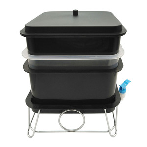 Usine Personnaliser 15L Black Worm Bin Avec Outils Auxiliaires 3-Tray Worm Farm <span class=keywords><strong>Compost</strong></span> Bin - Product Image 3