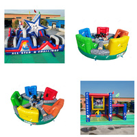 Jeu de sport interactif gonflable géant pour enfants et adultes Jeu gonflable à l'élastique affamé d'hippopotame Chow Down