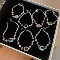 Bracelet pour femme en laiton plaqué or 18 carats avec fermoir ovale en zircon, bijoux de luxe légers, délicats et polyvalents, cadeaux de mode de niche