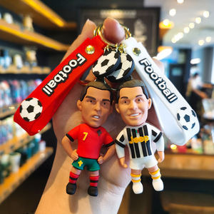 Nuevo Llavero de Silicona y Metal con Diseño de Anime de los Equipos de Fútbol Portugueses Real Madrid, Juventus y Manchester, Modelo MJ V-183, Duradero, para Llaves de Coche - Product Image 1