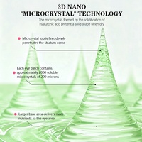 Patchs Oculaires Dissolvants à Micro-aiguilles Marque Blanche Acide Hyaluronique Peptide Anti-rides Raffermissant Cernes et Poches Végan OEM