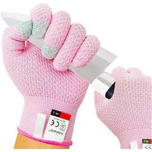 Gants anti-coupure pour écran tactile, motif ananas, manipulation du verre, EN388/ANSI Niveau 5, antidérapants, résistants à l'usure, fibre HPPE - Product Image 1