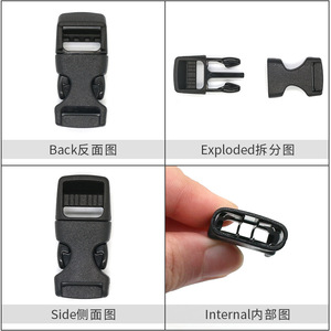 Hebilla para Casco A-523, 15.5 mm de Diámetro Interior, Material POM Resistente al Desgaste, Accesorio de Seguridad Unisex - Product Image 2