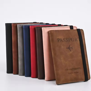 Portefeuille de voyage vierge en cuir PU avec blocage RFID pour cartes, vente en gros - Product Image 1