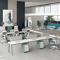 Bureau moderne Poste de travail du personnel Bureau Table de bureau ouvert Mobilier de bureau modulaire Poste de travail