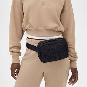 Keymay Custom Unisex Black Quilted Ripstop Fashion Waist Bags Waterproof Nylon Fanny Pack Zipper Travel Crossbody Belt Bag - Product Image 2