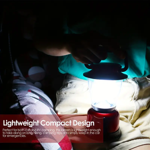 Linterna portátil para acampar, recargable por USB, luz de campamento regulable superbrillante con gancho para colgar, para acampar, senderismo, pesca - Product Image 5