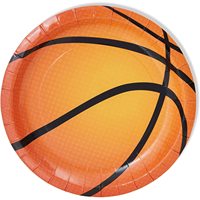 Plaque de basket-ball personnalisable OEM sur le thème du sport Fournitures de fête d'anniversaire jetables de 7 pouces Décorations Prix d'usine