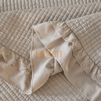 Ensemble de literie matelassé solide 3 pièces en microfibre de polyester léger toutes saisons