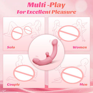 Премиальный силиконовый вибратор с двумя моторами и двойной головкой для стимуляции точки <span class=keywords><strong>G</strong></span>, мастурбатор для женщин, 10-скоростной, для лесбиянок, секс-игрушка для взрослых. - Product Image 5