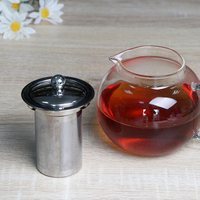 Théière en verre à haute teneur en borosilicate de conception florale Offre Spéciale avec infuseur