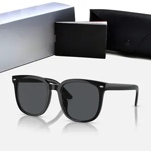 Moda yeni klasik İtalya tasarım moda marka kare kalite asetat siyah çerçeve güneş gözlüğü erkekler