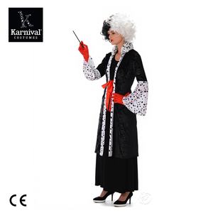 بيع بالجملة ODM <span class=keywords><strong>Madame</strong></span> DeVil بدلة عائلية هالوين كرنفال تنكري زي تلفزيون شعبي ومستوحى من الأفلام يشمل شعر مستعار وقفازات - Product Image 2