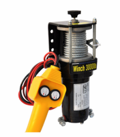 Treuil électrique ATV/UTV, 12V/24V, 3000lb, type câble métallique, pour voiture, 1361KG