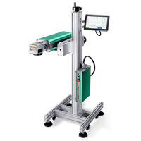 Machine de marquage automatique au laser CO2 pour codes-barres, caractères et dates sur bouchons de bouteilles HDPE PVC de 5 gallons