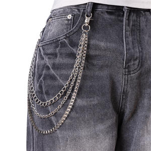 Chaîne de taille Hip Hop en métal multicouche en alliage de zinc pour pantalon de danse urbaine décontractée pour jeans - Product Image 5