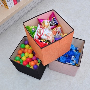 친환경 그레이 화이트 블루 코튼 린넨 원단 보관함 기능성 유연한 홈 정리 및 의류 보관 - Product Image 2