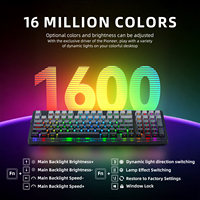 Teclado Mecánico Inalámbrico Zornher ZH980, PCB RGB Intercambiable en Caliente, Teclado Trimodal con Teclado Numérico para Oficina