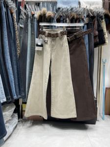 Fabricants en gros de jeans larges à taille <span class=keywords><strong>mi</strong></span>-haute pour femmes, lavables et résistants à la décoloration, vêtements pour femmes, Ropa De Mujer - Product Image 4