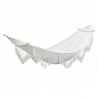 Hamac suspendu pliable et portable, style bohème traditionnel, en macramé, léger, écologique, pour l'extérieur, utilisation en parc, capacité 600 LBS