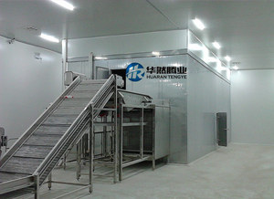 Congélateur tunnel IQF industriel 2000 kg/h avec moteur en acier inoxydable 304 haute efficacité pour légumes et fruits surgelés - Product Image 3