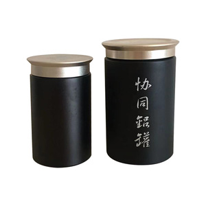 Metal Tea Can Cylinder Screw Cap Matte Finish Food Grade <b>Small</b> Size Storage <b>Container</b> - Product Image 3