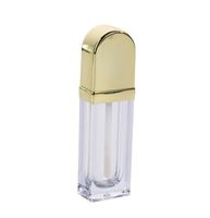 Tube à gloss à lèvres vide grande capacité, mini-contenant cosmétique haut de gamme doré pour rouge à lèvres et gloss DIY, logo personnalisé