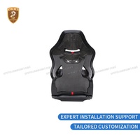 Garnitures intérieures de voiture Siège baquet de luxe réglable en cuir de fibre de carbone pour Ferrari 458 Speciale 488 Sport Racing Seat