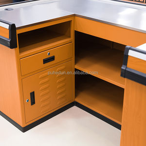 木制のカスタムモダンデザイン小売店チェックアウトカウンター - Product Image 3