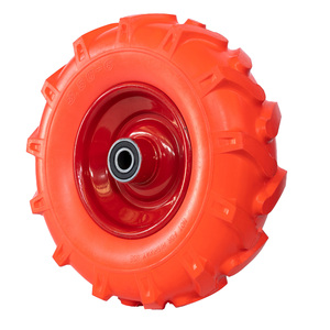 Chariot à main avec plateau, roue en acier à roulement à billes, pneu en mousse PU de qualité supérieure, résistant, tous modèles, sans chambre à air, capacité de charge de 150 kg - Product Image 4