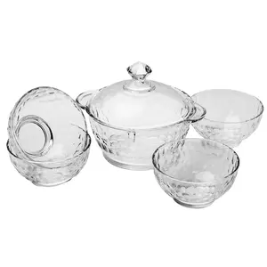 High Quality Stoneware Mixing Bowls Sets of 5 Glass Soup Bowls Noodle Bowls Set With Lid