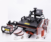 Presse à chaud multifonctionnelle 8-en-1 de 15x15 pouces pour T-shirts, mugs, casquettes, assiettes, chaussures, transfert par sublimation
