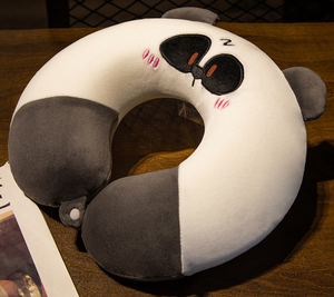 Almohada de viaje personalizada en forma de U, almohada de avión de espuma viscoelástica para el cuello, almohada de cuello de espuma viscoelástica espacial de rebote lento suave para viaje - Product Image 6