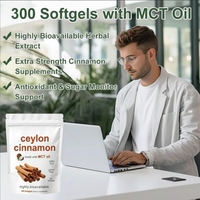 Cannelle de Ceylan biologique premium UE avec huile MCT, 180 gélules molles, Gélules de cannelle de Ceylan, Soutien immunitaire