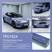 Nouvelle arrivée, film décoratif pour voiture en TPU coloré Star Violet 1,52*15m/rouleau, qualité américaine, film PPF personnalisé pour la décoration complète de la voiture